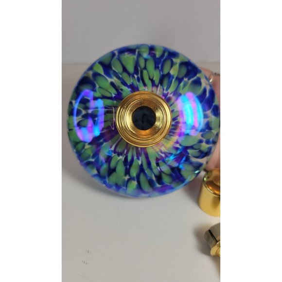 La Tee Da Fragrance Lamp Conical Effusion Iridescent Art Glass Ornate diffuser - Picture 5 of 12